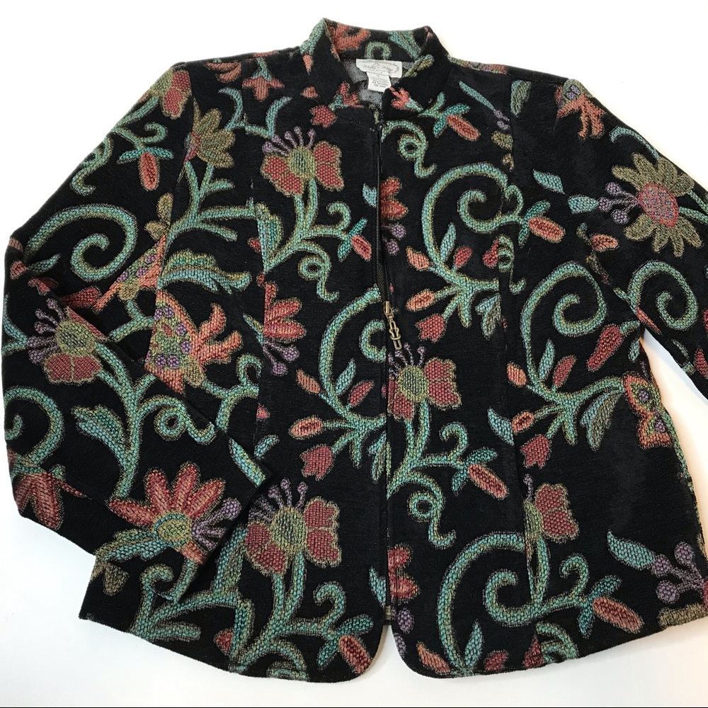 Molly & Maxx Tapestry Carpet Bag style Jacket EUC